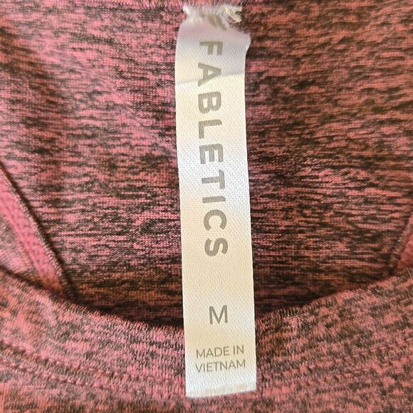 Fabletics Pink Heathered Cropped Tank Top, Womens Medium, Great Condition - Picture 2 of 8